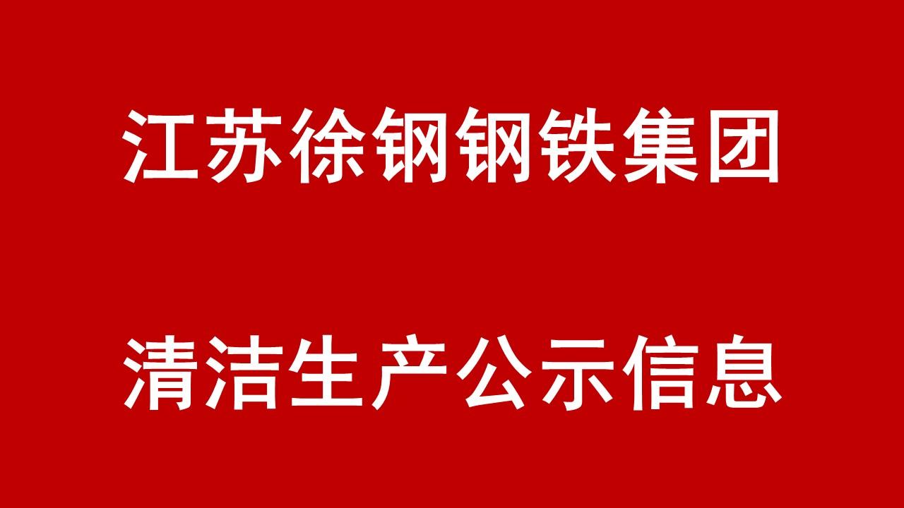 徐鋼集團清潔生產公示信息